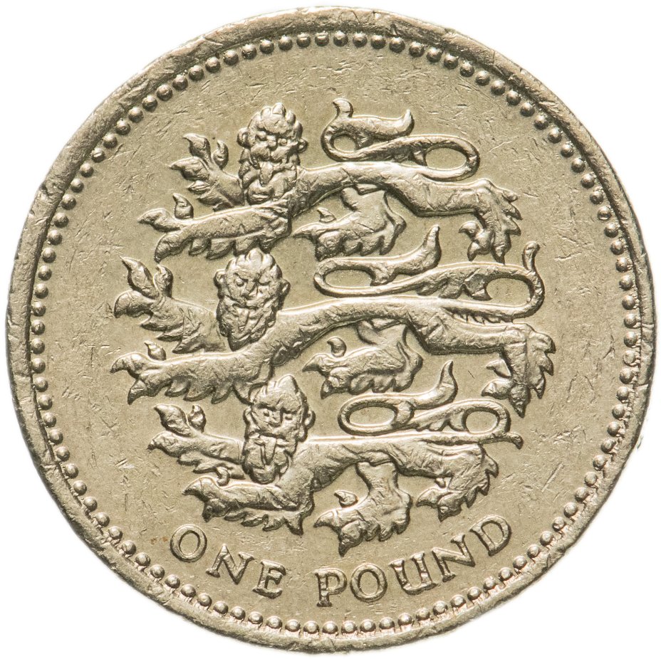 Монета Великобритания 1 фунт (pound) 2002 стоимостью 650 руб.