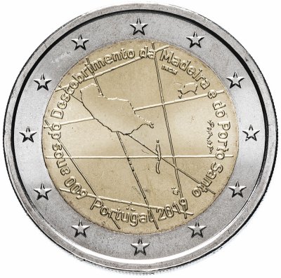 купить Португалия 2 евро (euro) 2019 "600 лет открытия островов Мадейра и Порту-Санту"
