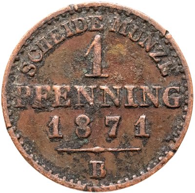 купить Германия, Пруссия 1 пфенниг 1871