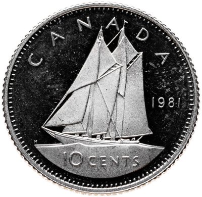 купить Канада 10 центов (cents) 1981