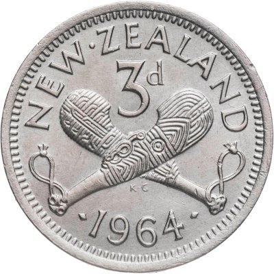 купить Новая Зеландия 3 пенса (pence) 1964