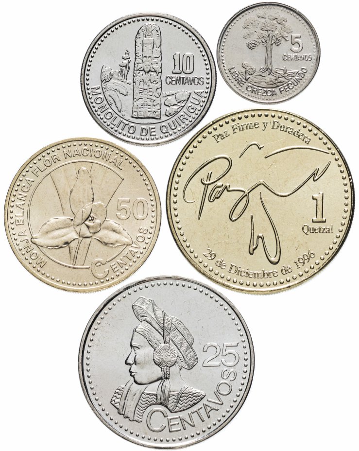 купить Гватемала - набор 5 монет 2000 - 2010 год