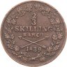 Купить Швеция 2/3 скиллинга банко (skilling banco) 1839