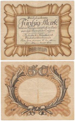 купить Германия 50 марок 1918 P-65 (Германская Империя)