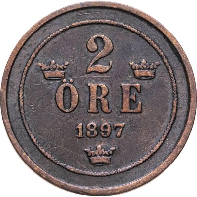 купить Швеция 2 эре (ore) 1897