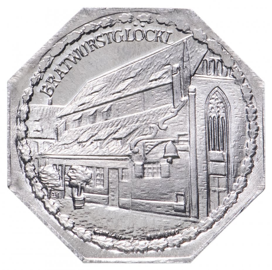 купить Германия, Нюрнберг 20 пфеннигов 1921 "BratwurstGlockl" (трамвайный жетон)