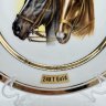 Купить Тарелка декоративная с изображением лошадей, фарфор, деколь, золочение, Япония, 1960-1980 гг.