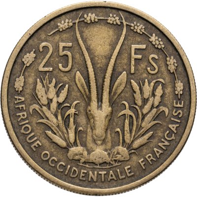купить Французская Западная Африка 25 франков (francs) 1956