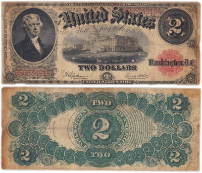 купить США 2 доллара 1917 Speelman-White