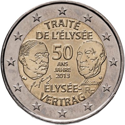 купить Франция 2 евро 2013 "50 лет Елисейскому договору о франко-германской дружбе"