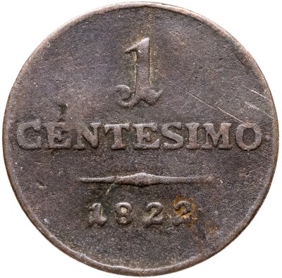купить Ломбардия-Венеция 1 чентезимо 1822