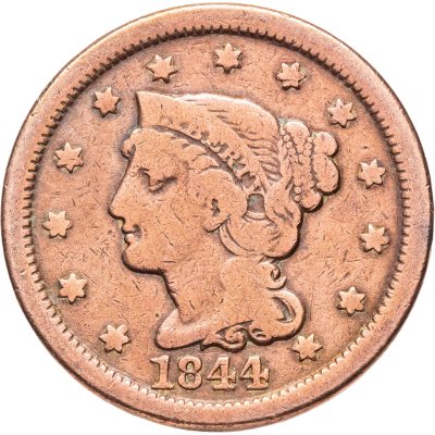 купить США 1 цент (cent) 1844 Liberty Head Cent