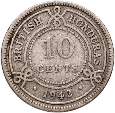 купить Британский Гондурас 10 центов (cents) 1942