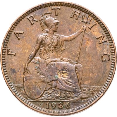 купить Великобритания 1 фартинг (farthing) 1936