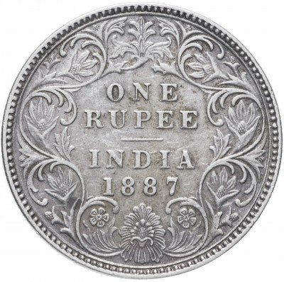 Купить Индия 1 рупия 1887
