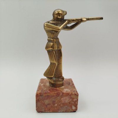 купить Статуэтка "Охотник" ("Стрелок") на каменном основании, металл, мрамор, Западная Европа, 1980-2000 гг.