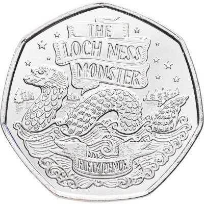 купить Джерси 50 пенсов (pence) 2025 "Британский фольклор - Лох-несское чудовище"