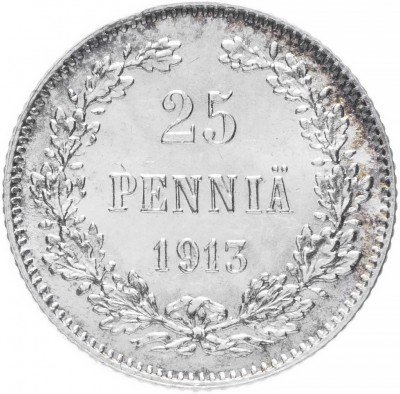 Купить 25 пенни 1913 S, монета для Финляндии