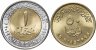 Купить Египет набор монет 1 фунт+ 50 пиастров 2019 "Национальная Дорожная Сеть" (2 штуки)
