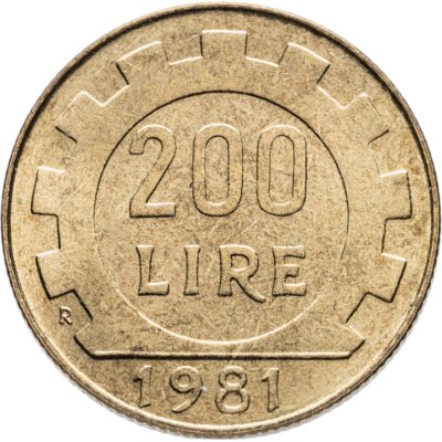 купить Италия 200 лир 1981