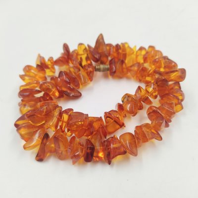 купить Бусы с бусинами различных форм, янтарь, металл, СССР, 1970-1990 гг.