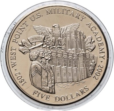 купить Либерия 5 долларов (dollars) 2001 "200-летие Военной Академии Соединенных Штатов"