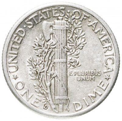купить США 10 центов 1942 D Mercury Dime (дайм «Меркурий»)