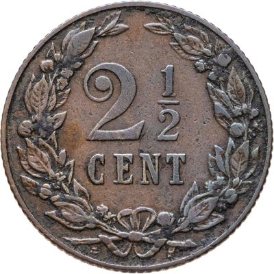 купить Нидерланды 2 1/2 цента (cent) 1904