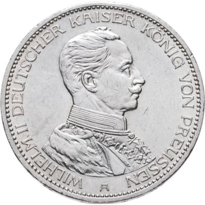 купить Германская Империя (Пруссия) 3 марки (mark) 1914 с портретом Императора Вильгельма II