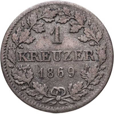купить Бавария (Германия) 1 крейцер 1869