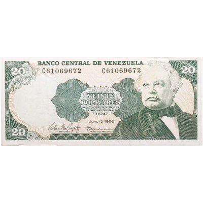 купить Венесуэла 20 боливаров 1995