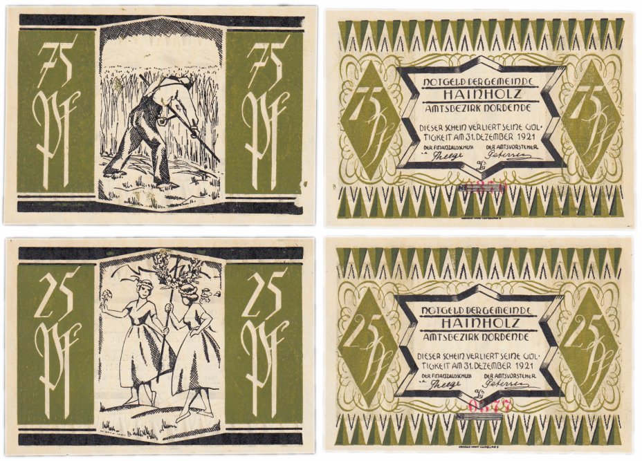 купить Германия (Ганновер: Гангольц) набор из 2-х нотгельдов 1921