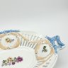 Купить Сухарница с прорезным бортом и декором в виде гирлянд, бантов и цветочных композиций, фаянс, роспись, деколь, золочение, Песоченская фабрика фаянса (Песочня), СССР, 1932-1936 гг.