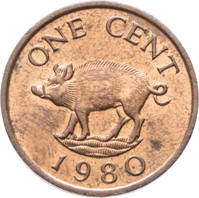 купить Бермуды 1 цент (cent) 1980