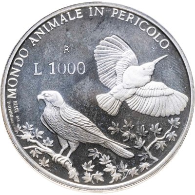 купить Сан-Марино 1000 лир (lire) 1993 "Животный мир в опасности"