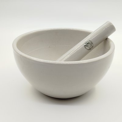 купить Ступа лабораторная с пестиком, фарфор, Речицкий фарфоровый завод (Гжель), СССР, 1950-1970 гг.