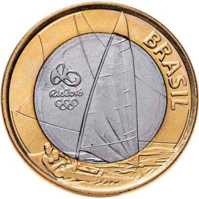 купить Бразилия 1 реал 2015 "XXXI летние Олимпийские Игры, Рио 2016 - Парусный спорт"