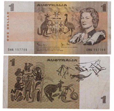 купить Австралия 1 доллар 1974-1983 "Картины аборигенов" Елизавета