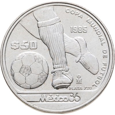 купить Мексика 50 песо (pesos) 1985 "Чемпионат мира по футболу 1986 - Ведение мяча"