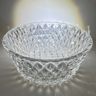 купить Фруктовница с геометрическим декором, хрусталь, пресс, СССР, 1970-1990 гг.