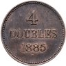 Купить Гернси 4 дубля (doubles) 1885