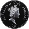 Купить Остров Ниуэ 2 доллара 2011 "75 лет пересечения пустыни Симпсона", в футляре с сертификатом