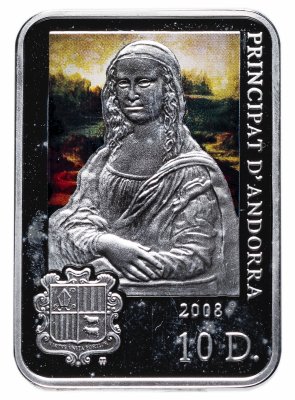 купить Андорра 10 динар 2008 "Леонардо да Винчи" с сертификатом