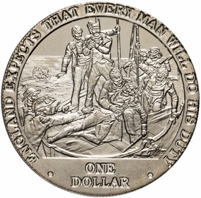 купить Острова Кука 1 доллар 2007 "Англия ждёт, что каждый выполнит свой долг"