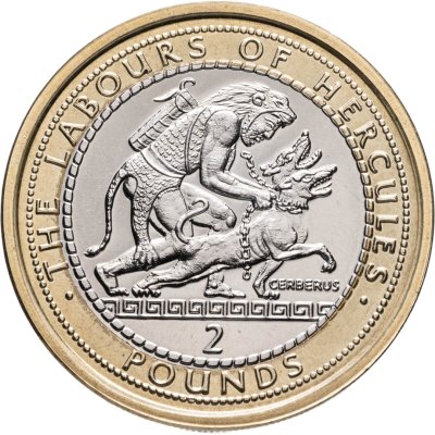 купить Гибралтар 2 фунта (pounds) 2020 "Подвиги Геракла - Цербер"