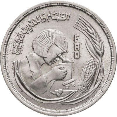 купить Египет 1 фунт 1978 "FAO (ФАО) Еда и образование для всех"