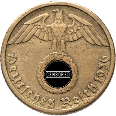 купить Германия, Третий рейх 5 рейхспфеннигов (reichspfennig) 1936 G
