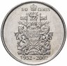 Купить Канада 50 центов (cents) 2002 "50 лет правления Королевы Елизаветы II"