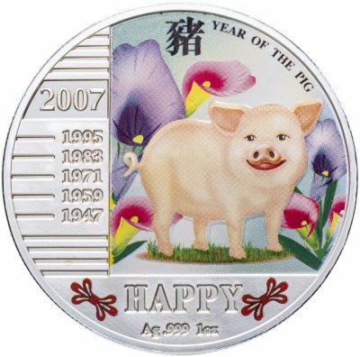 купить Ниуэ 1 доллар 2007 "Год свиньи. Счастье"
