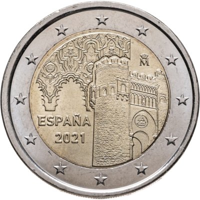 купить Испания 2 евро 2021 "Исторический город Толедо"